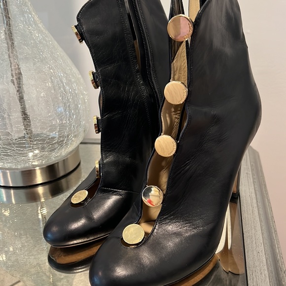 JIMMY CHOO LEATHER LORETTA BOOTIE - Picture 10 of 11